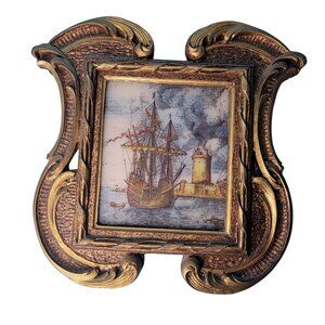 Man O War Ship Pieter Bruegel Tile Painting